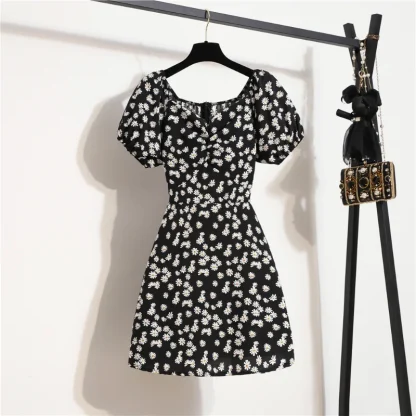 Floral Chiffon Mini Summer Dress