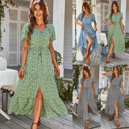 Chic Slit Long Summer Dress - Image 6