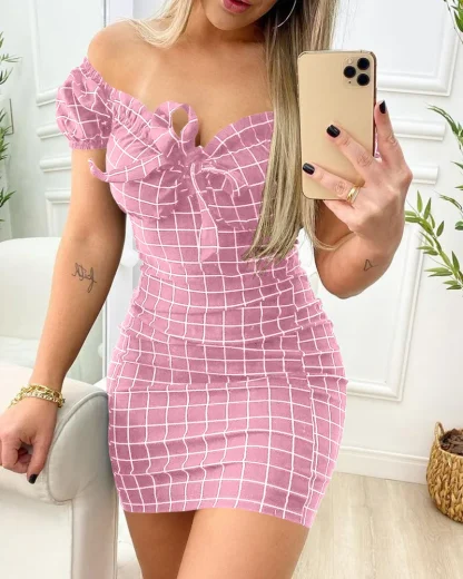 Flirty Checkered Summer Dress