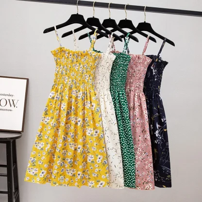 Elastic Waist Mini Summer Dress - Image 7
