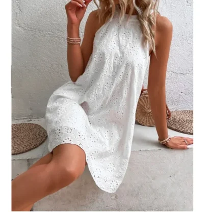 O-Neck Slim Fit Summer Dress - Image 5