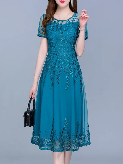 Chiffon Mesh Midi Summer Dress