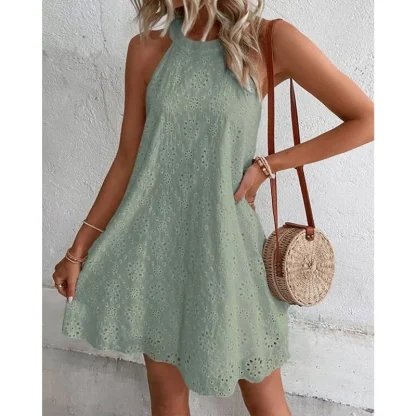 O-Neck Slim Fit Summer Dress - Image 4