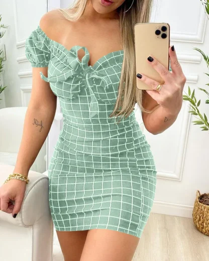 Flirty Checkered Summer Dress - Image 3