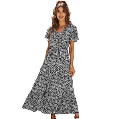 Chic Slit Long Summer Dress - Image 5