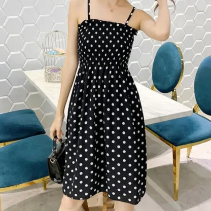 Elastic Waist Mini Summer Dress - Image 5