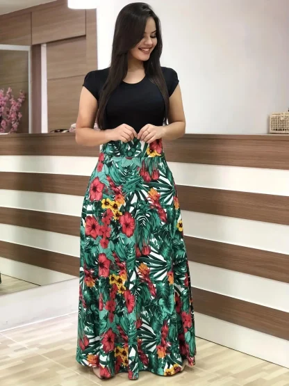 Flower Print Summer Swing Dress - Image 2