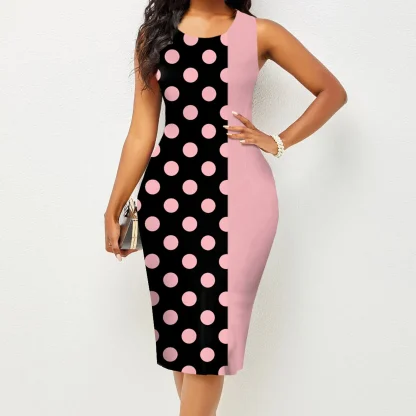Wrapped Hip Print Summer Dress