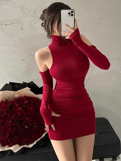 High Neck Tight Summer Dress - Image 2